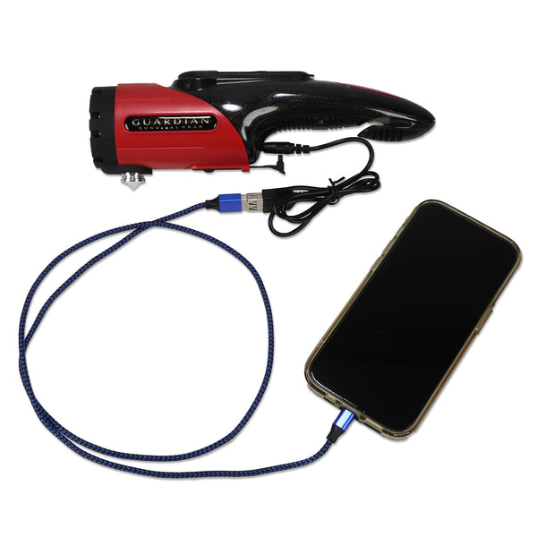 Auto Guardian Multi-Function Hand-crank Vehicle Flashlight